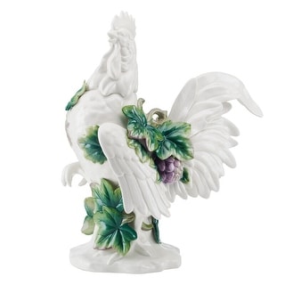 Fitz and Floyd Sicily Green Rooster Figurine,19 Inch