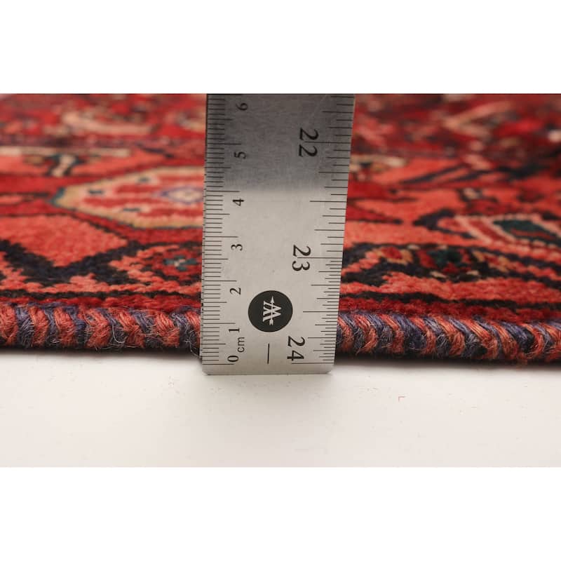 ECARPETGALLERY Hand-knotted Andelz Red Wool Rug - 3'5 x 10'6