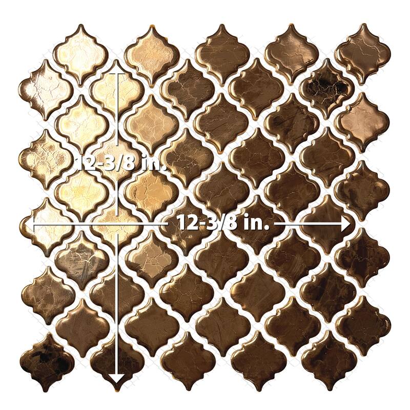 Merola Tile Hudson Tangier Gold 12-3/8" x 12-3/8" Porcelain Mosaic Floor and Wall Tile
