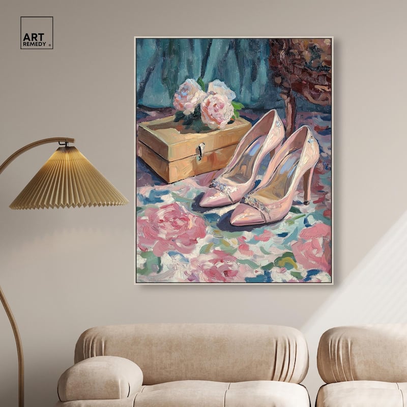 Shoes and the Roses Canvas by Art Remedy