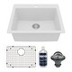preview thumbnail 35 of 59, Karran Top Mount 25 in. Single Bowl Quartz Kitchen Sink Kit