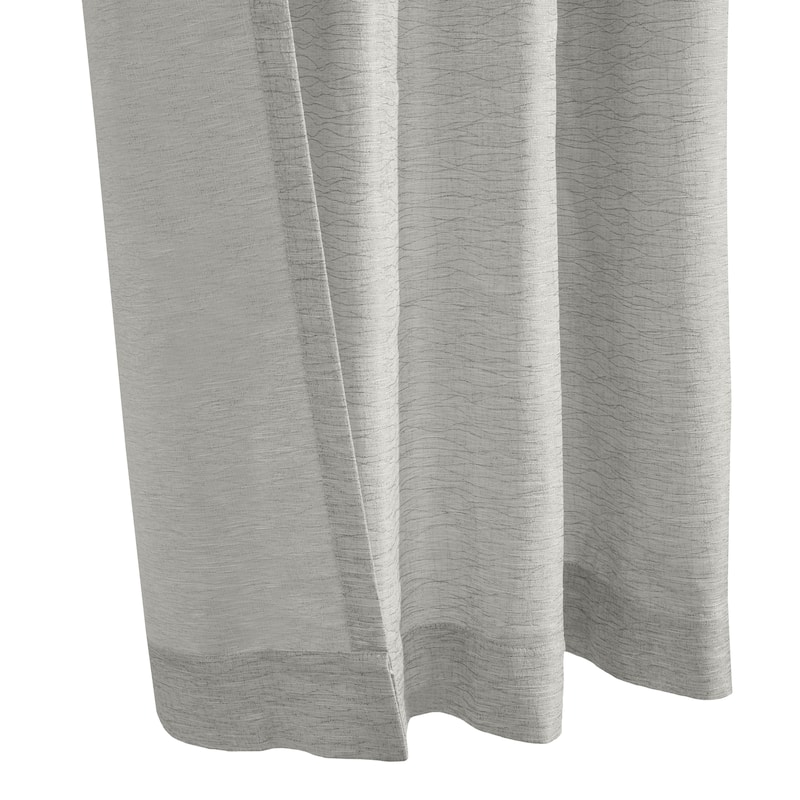 Danbury Textered Jacquard Dual Header Curtain Panel by Habitat