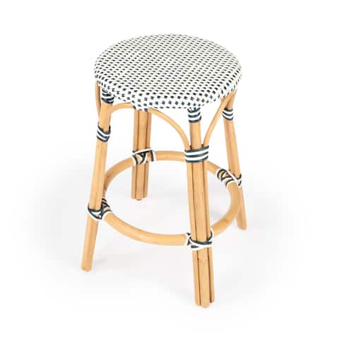 Tobias 24" Rattan Round Counter Stool