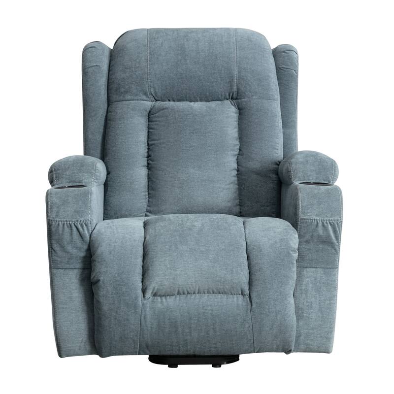 Brown Power Lift Recliner with Heat & Adjustable Recline
