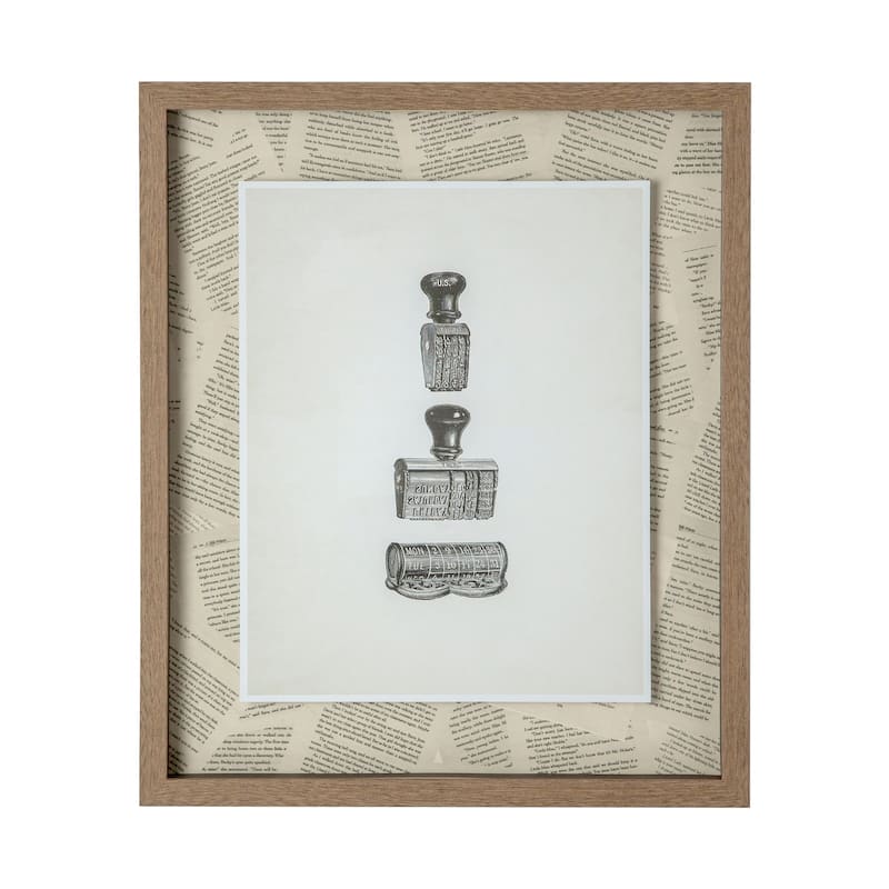 Stamped Framed Art Print