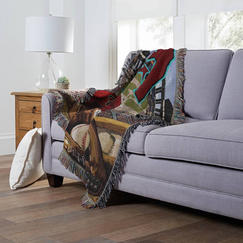 MLB Woven Tapestry Throw Blanket