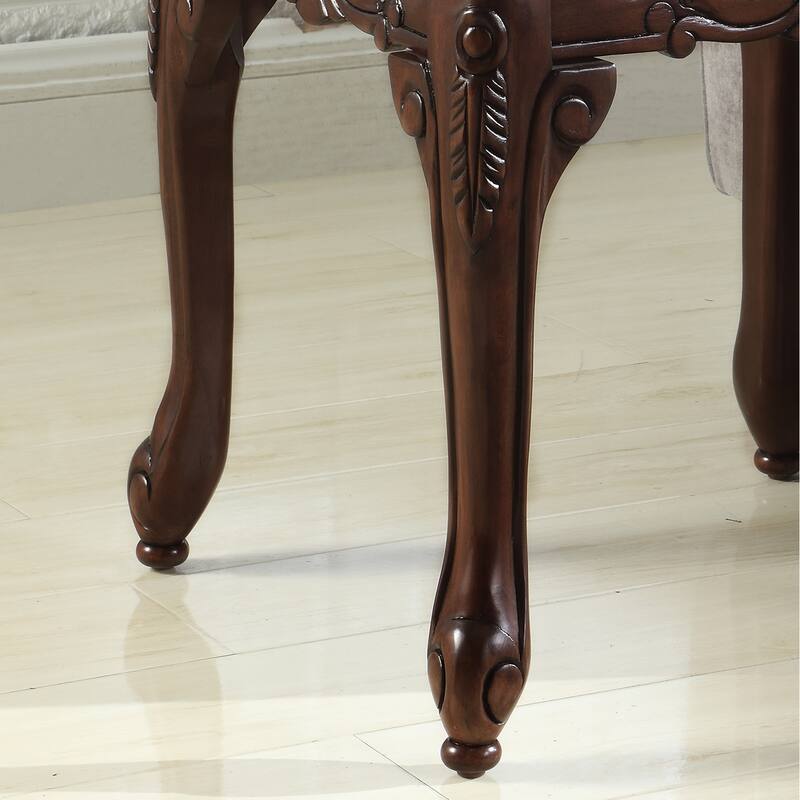 22" Traditional Rectangular End Table with Detailed Claw Feet for Living Room and Bedroom