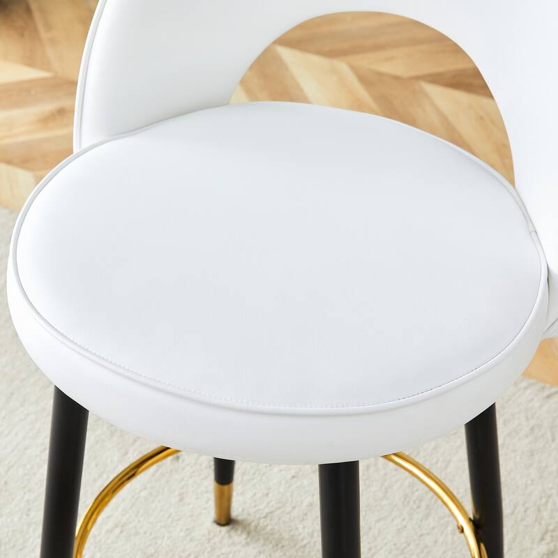 360°Rotatable Upholstered Bar Chair Side Chair Set Of 2