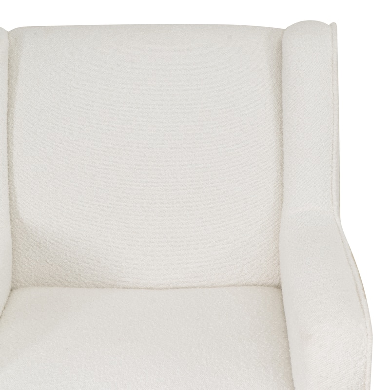 Dolly White Sherpa or Brown Velvet Swivel Rocker Accent Chair