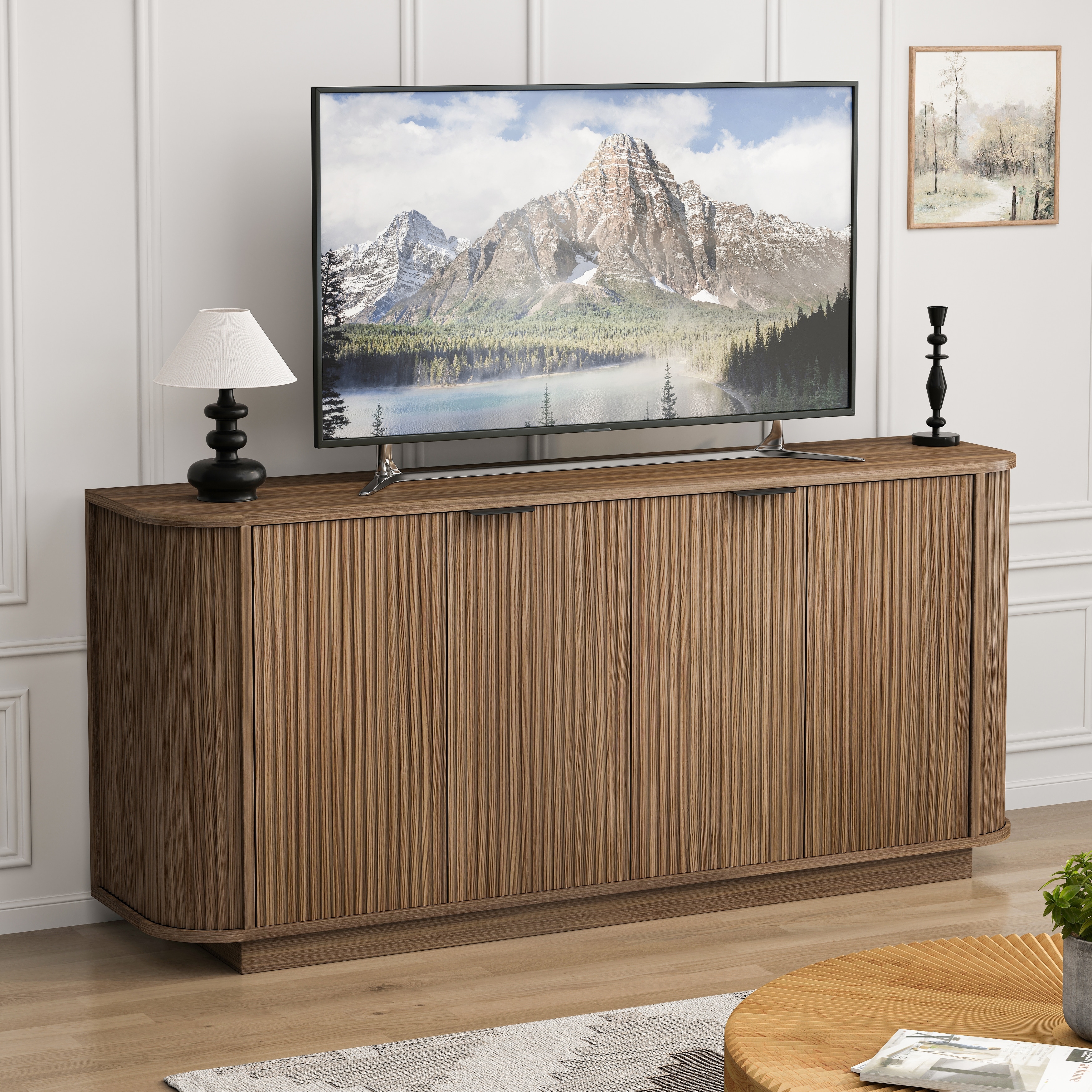 Storage Sideboard Cabinet with Adjustable Shelves for Kitchen and Living Room - Versatile and Stylish