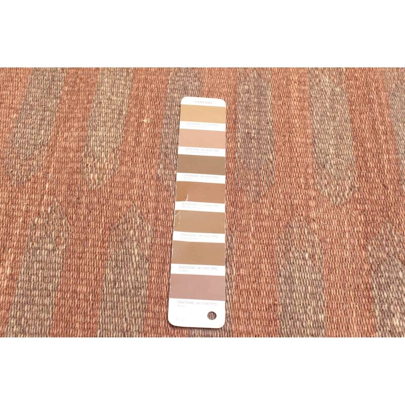 ECARPETGALLERY Flat-Weave Ankara FW Dark Brown Wool Kilim - 5'2 x 7'8