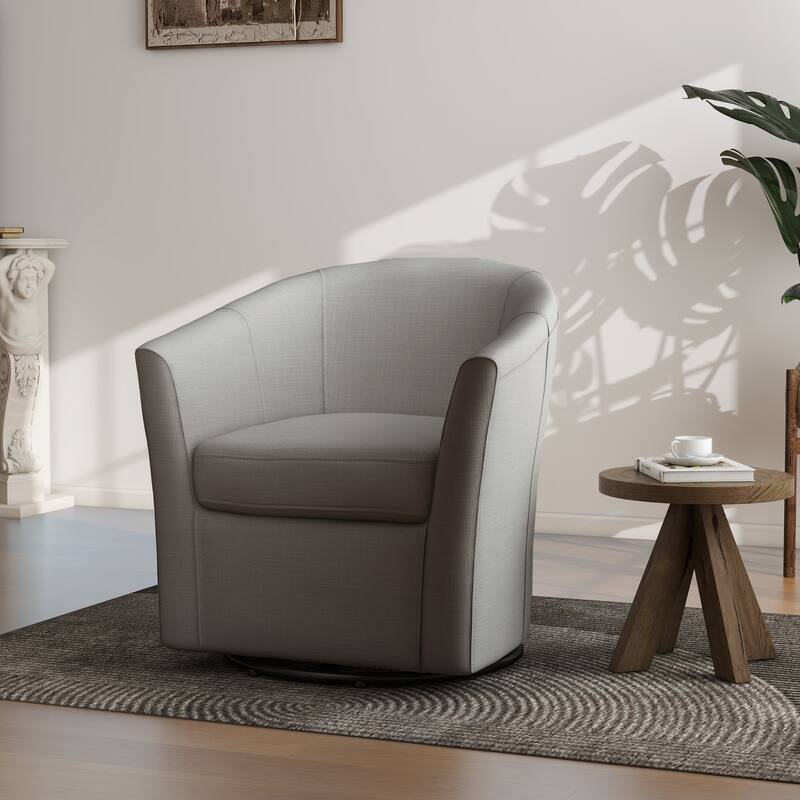 Swivel Accent Chair with Metal Base - 30.7"W x 29.9"H x 27.5"D