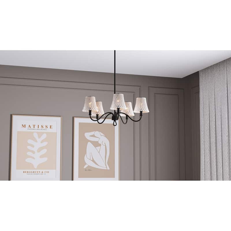 McKinney 5-Light Matte Black Chandelier