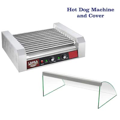 11 Roller Hot Dog Machine with Tempered Glass Cover by Great Northern Popcorn