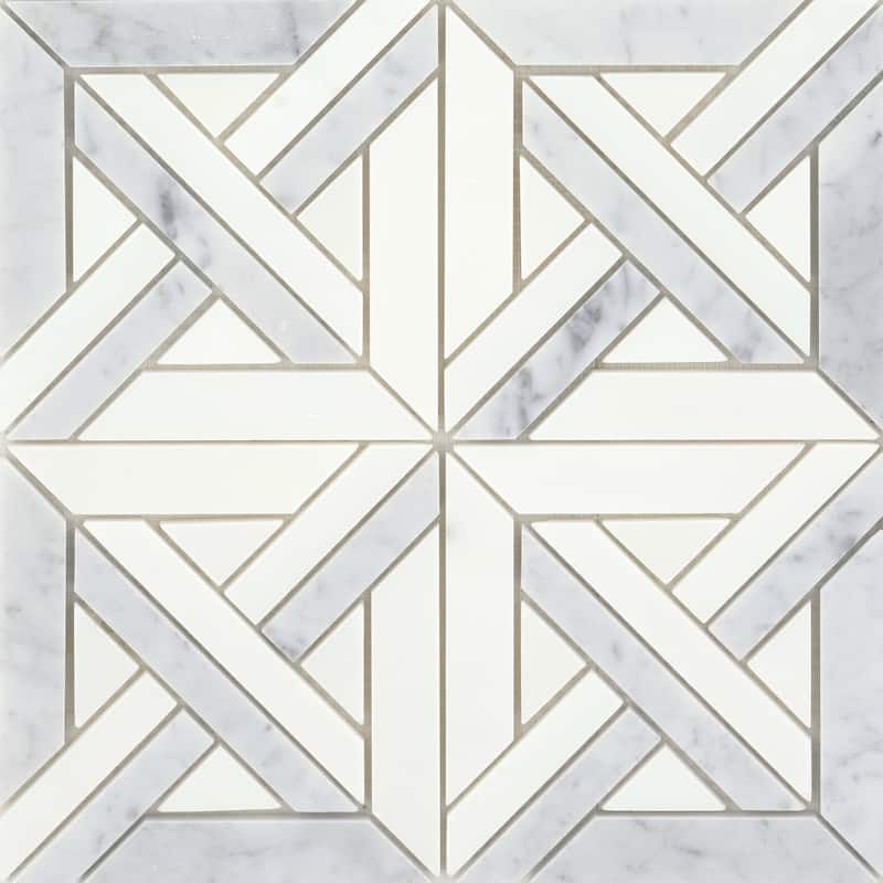 Emser Tile Alluro - 12" x 12" Square Basketweave Mosaic Wall Tile -