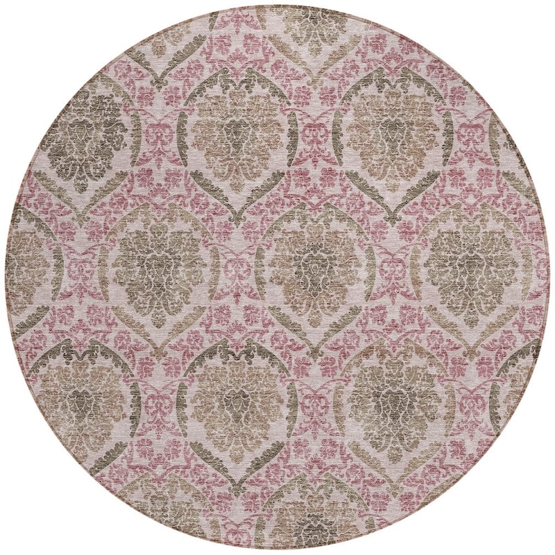 HomeRoots Medallion Transitional Rectangle Outdoor Rug