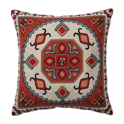 Pillow Perfect Embroidered Square Throw Pillow, 16.5" x 16.5"