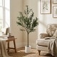 preview thumbnail 11 of 16, Artificial Olive Tree with Lifelike Fruits Fake Olive Plant Potted White(Upgraded Pot) - 4FT