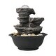 preview thumbnail 5 of 10, 4-Tier Tabletop Water Fountain with Illuminated Crystal Ball Accent