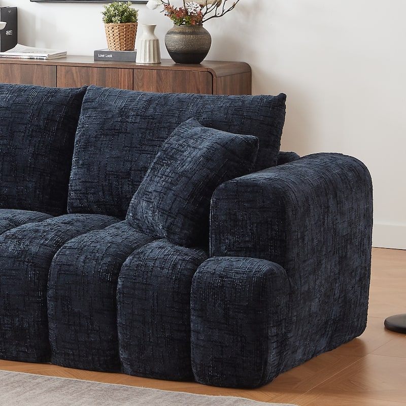 Roomfitters Oversized Chenille Sectional Sofa, Modern L-Shaped Cloud Couch with Right Chaise and Deep Seats