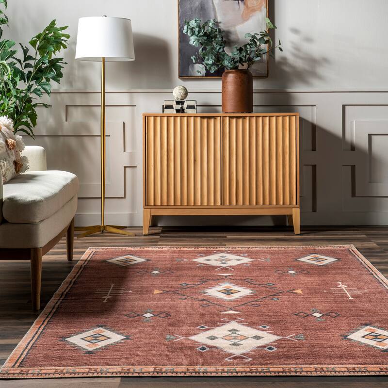 Nuloom Shenai SplashGuard Machine Washable Area Rug