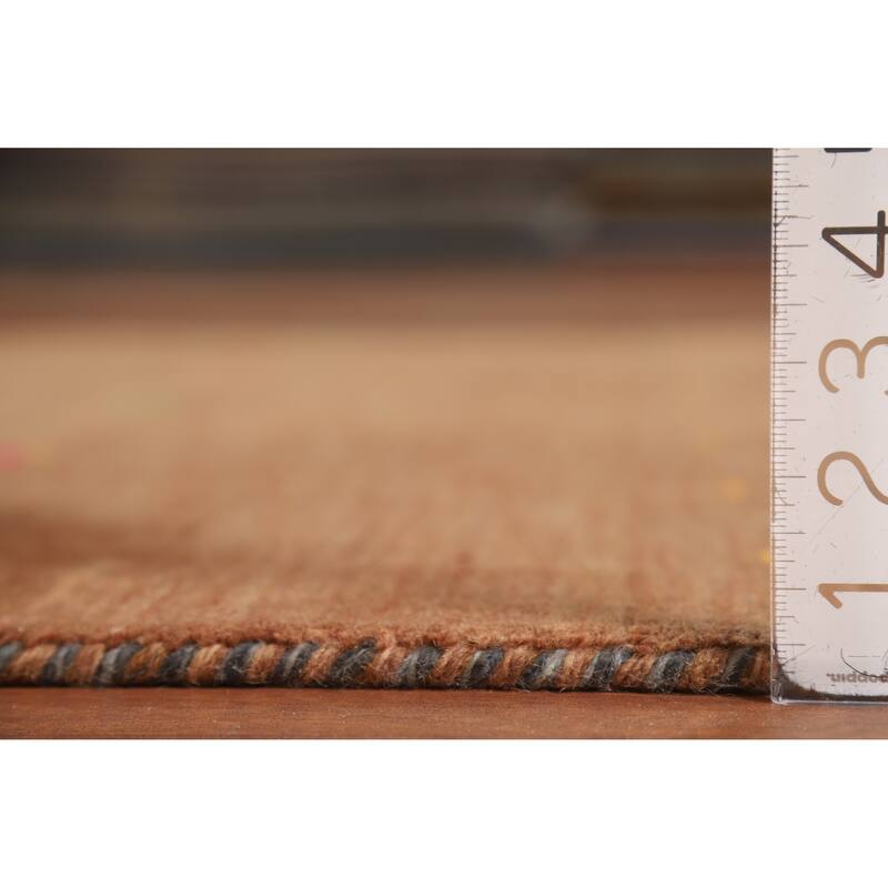 Hand Knotted Oriental 100% Wool Carpet Tribal Animal Pictorial Brown Gabbeh Area Rug - 5' 10'' X 4' 0''