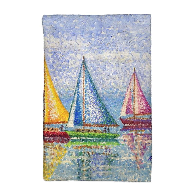 Sailboat Colors Kitchen Towel - 16x25