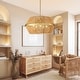 preview thumbnail 1 of 14, Handmade Hemp Rope Chandelier 5-Light Ceiling Hanging Light Brown