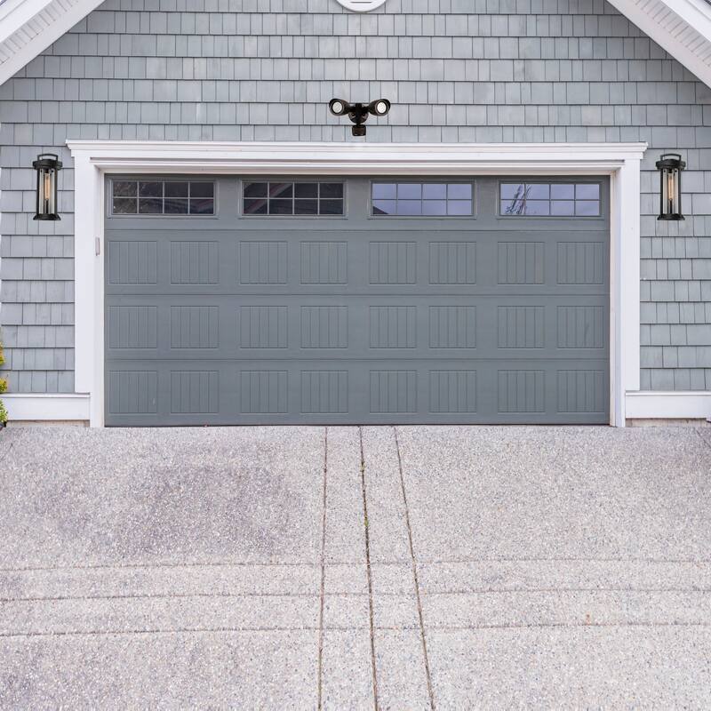 LED Security Light Dual Head With Motion Sensor Bronze Finish 4000K