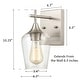 preview thumbnail 8 of 17, Angers Modern Simplicity 1-Light Clear Glass Wall Sconce Industrial Bathroom Vanity Lighting