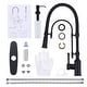 preview thumbnail 89 of 87, WOWOW Single Handle Gooseneck Pull Down Sprayer Kitchen Faucet