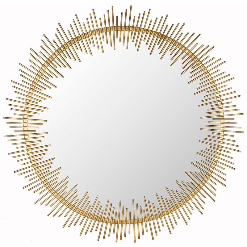 SAFAVIEH Stojanka Circle Antique Gold 31-inch Round Decorative Mirror - 31" x 1" x 31" - 31Wx1Dx31H