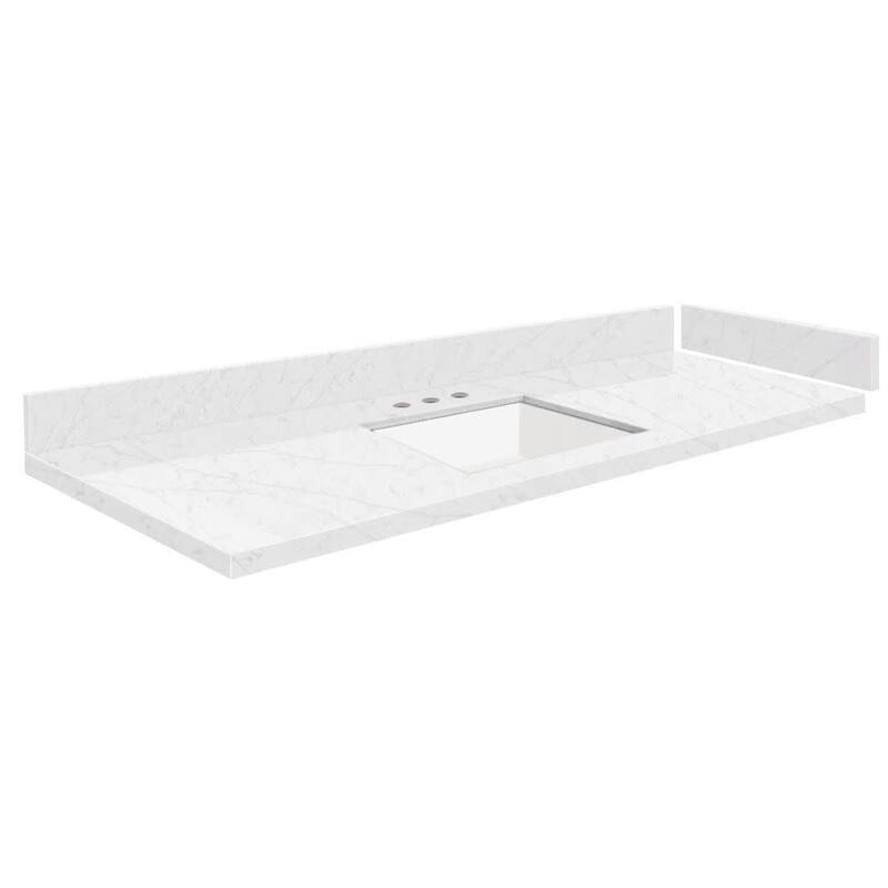 Transolid VT57.5x22-1KU-8 Silestone 58" Quartz Vanity Top with