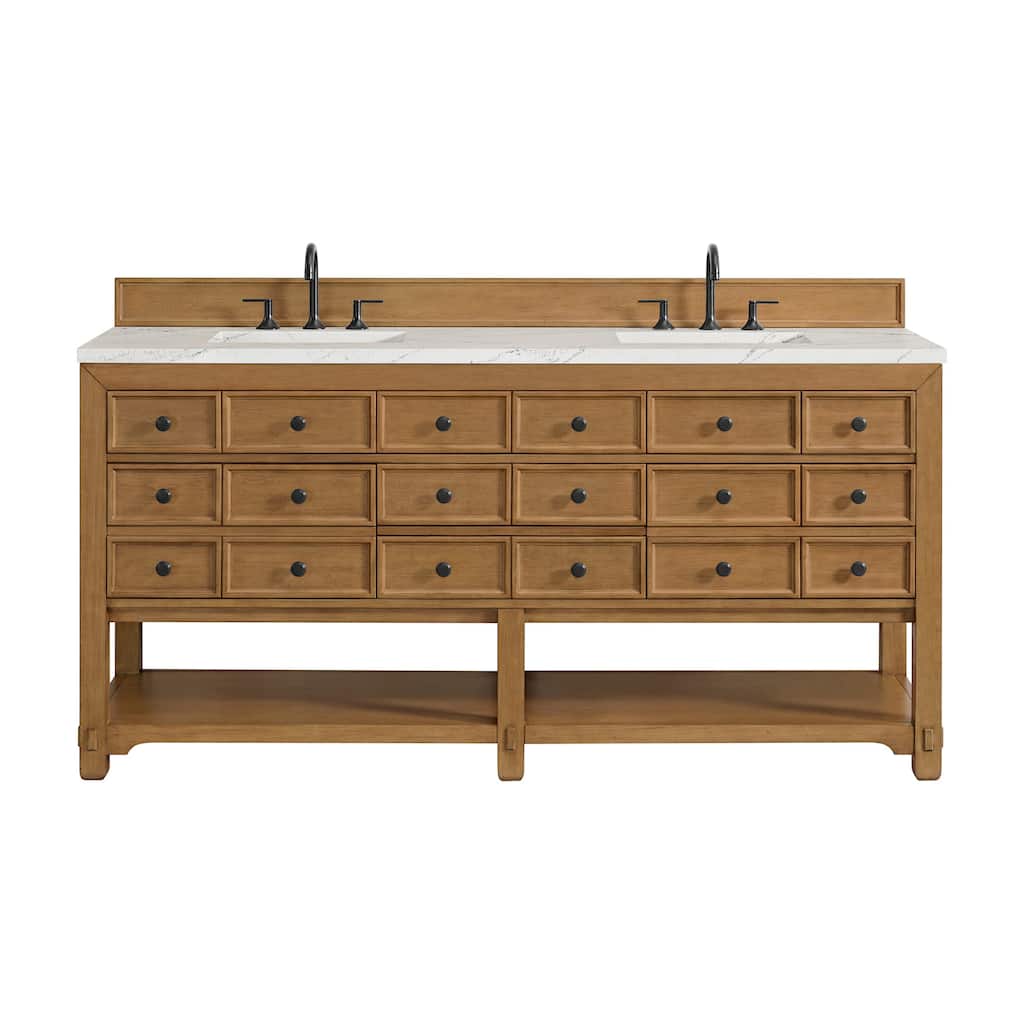 James Martin Vanities 505-V72-3ENC Malibu 72" Free Standing Double