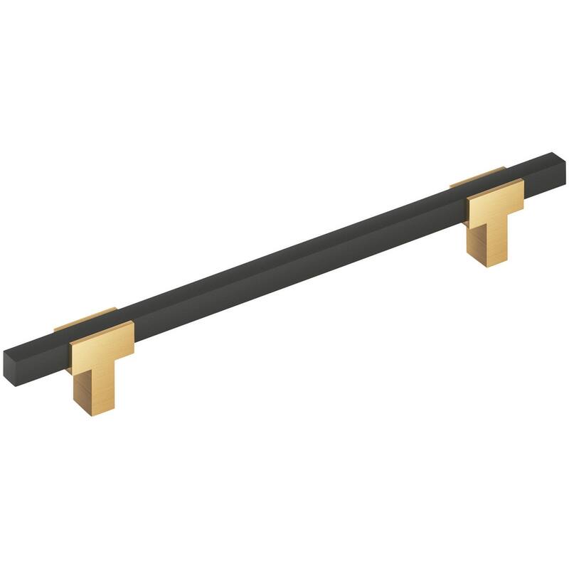Amerock BP54090 Urbanite 12" Center to Center Bar Cabinet Pull - Champagne Bronze / Matte Black