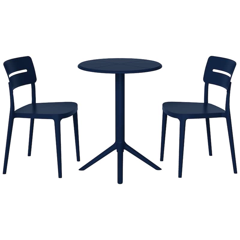Frond and Form 2-Person Outdoor Round Dining Set