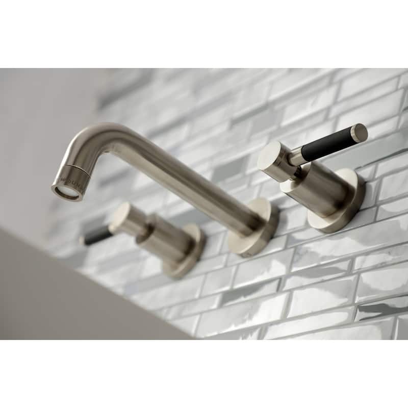 Kingston Brass Kaiser Two-Handle 3-Hole Wall Mount Bathroom Faucet