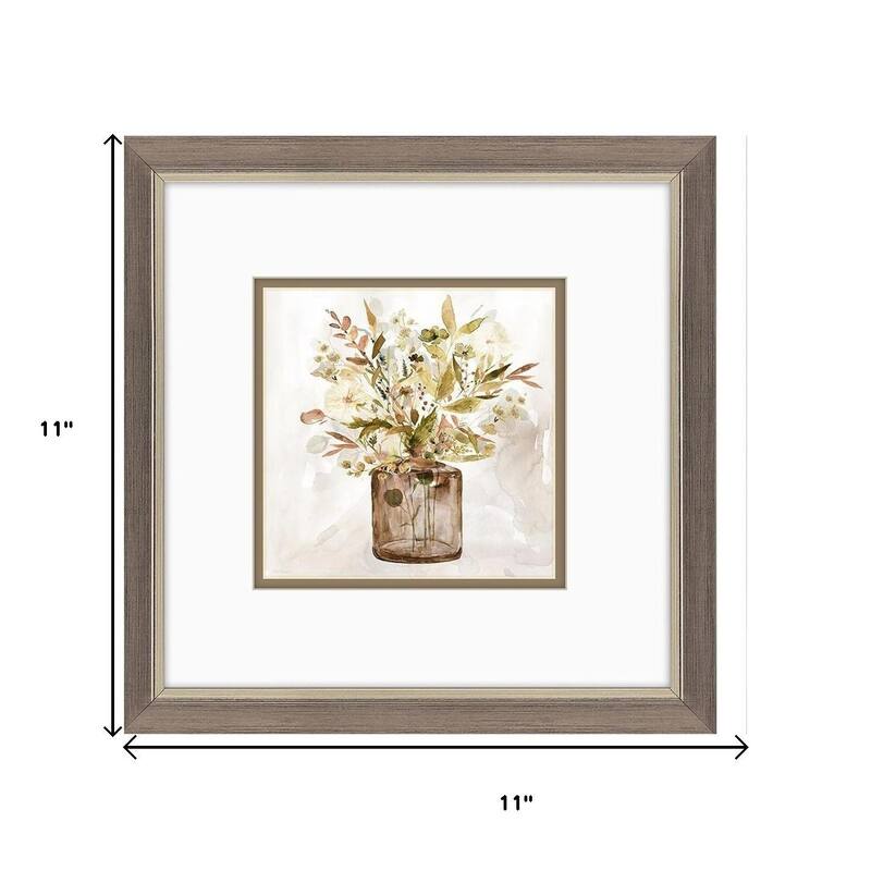 HomeRoots Set Of Two Earthy Garden Silver Framed Wall Art