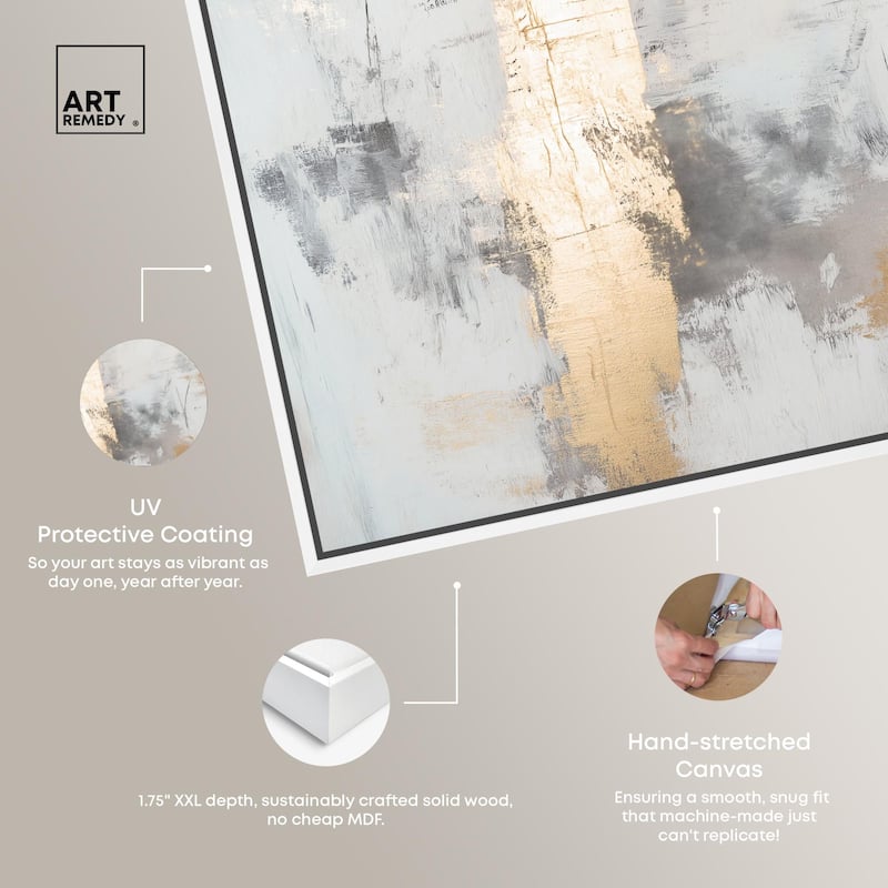 Gilded Gray III Canvas by Art Remedy