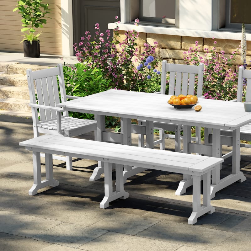 Laguna Hdpe All Weather Outdoor Patio 65" Bench