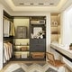 preview thumbnail 17 of 19, Cimly Set of 2 Corner Closet System with Drawers, Closet Organizer with Hanging Rods and Storage Shelves