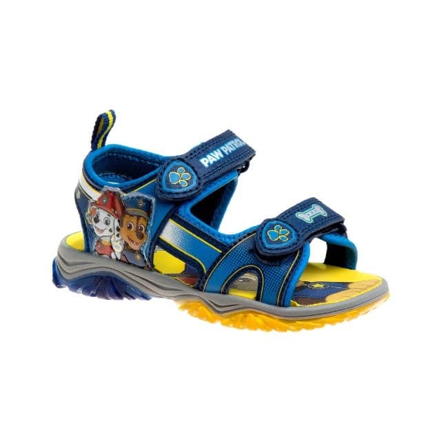 Nickelodeon Paw Patrol hook and loop Boys open toe sport sandals - Navy/Yellow - 10T