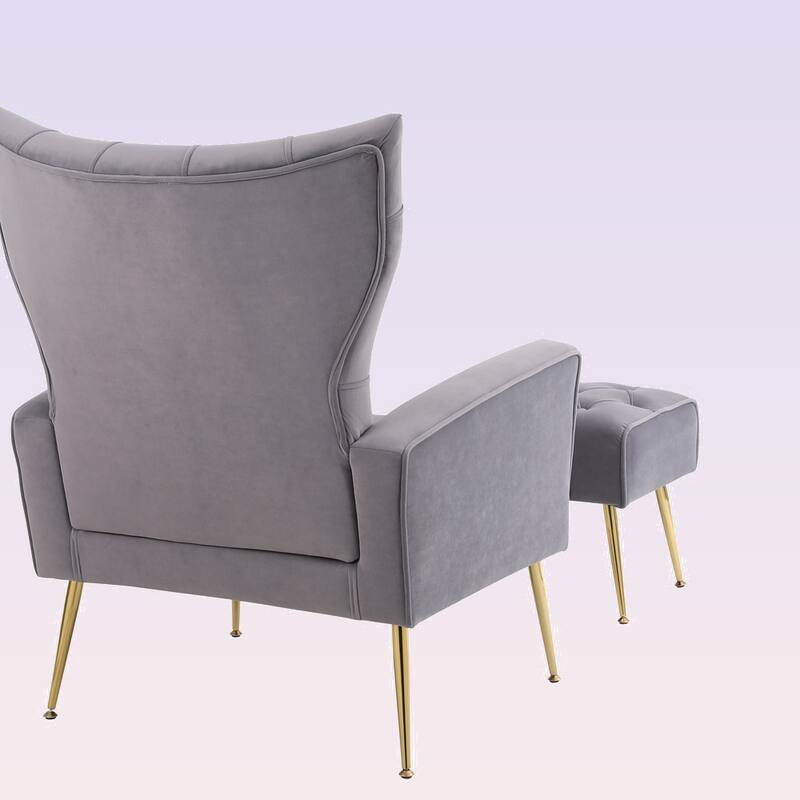 Modern Accent Chair with Ottoman for Living Room