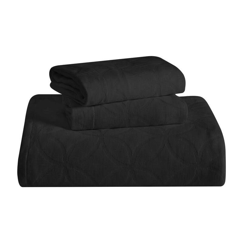 Superior Serenity Cotton Matelasse Jacquard Celtic Circle Bedspread Set