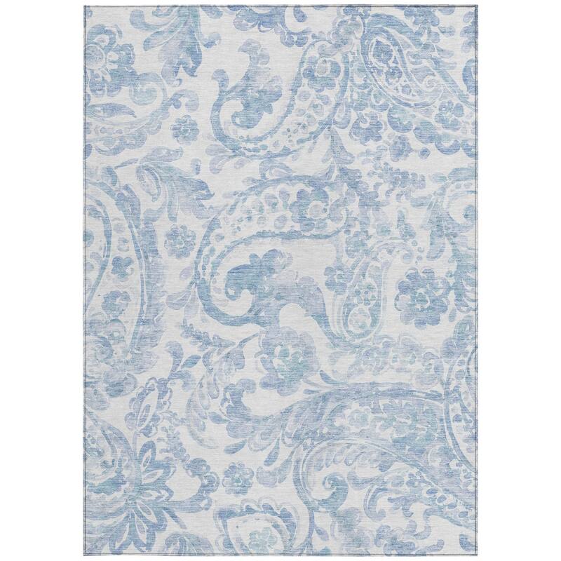 HomeRoots Paisley Transitional Rectangle Outdoor Rug
