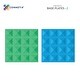 preview thumbnail 2 of 6, Connetix Magnetic Tiles Rainbow Blue & Green Base Plate, 2 Pieces