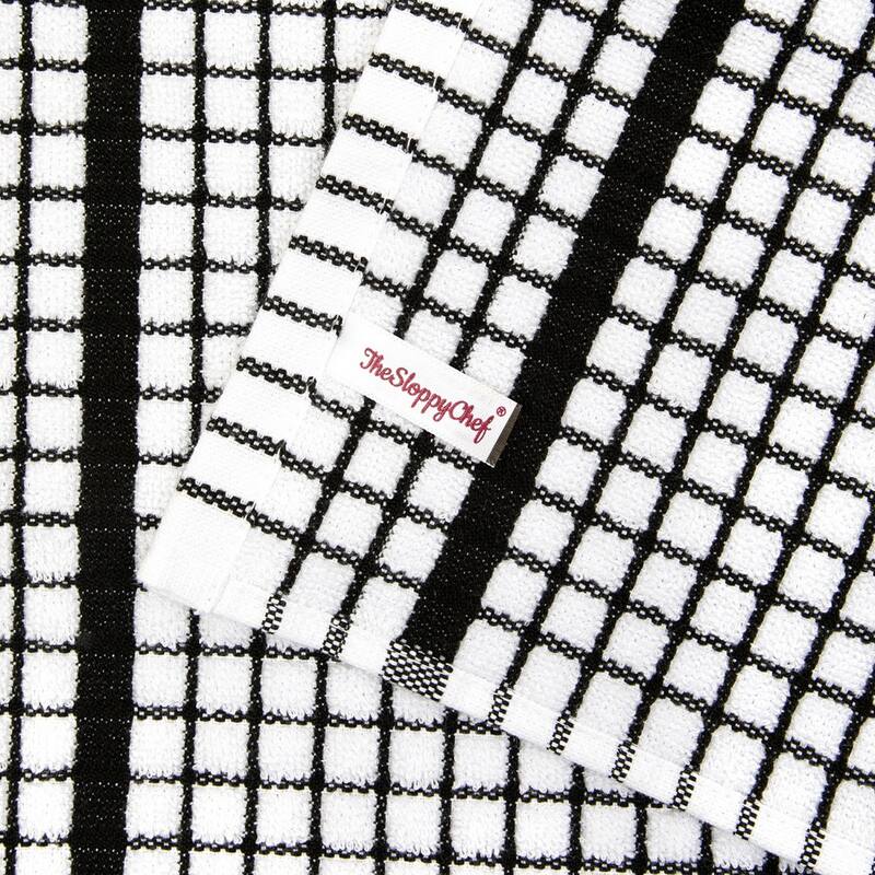 The Sloppy Chef Classic Checkered 6-Piece Kitchen Towels - 15x25