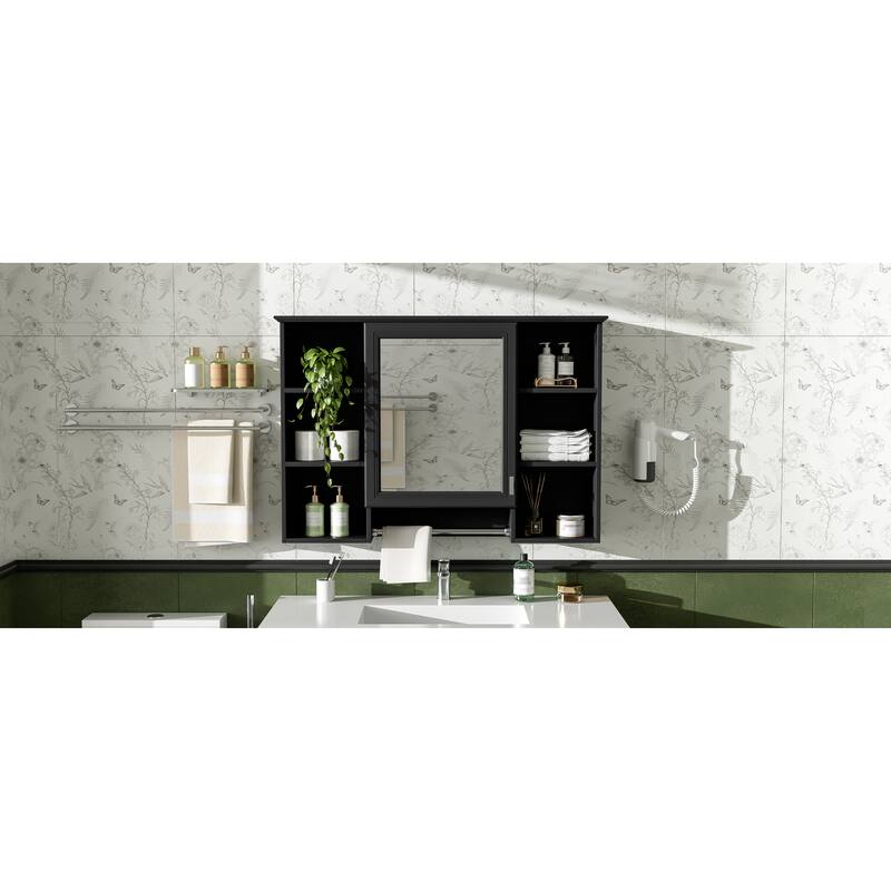 Roomfitters 42 Inch 3-in-1 Wall Mount Medicine Cabinet, Mirror Storage with Adjustable Shelf & Soft Close Doors