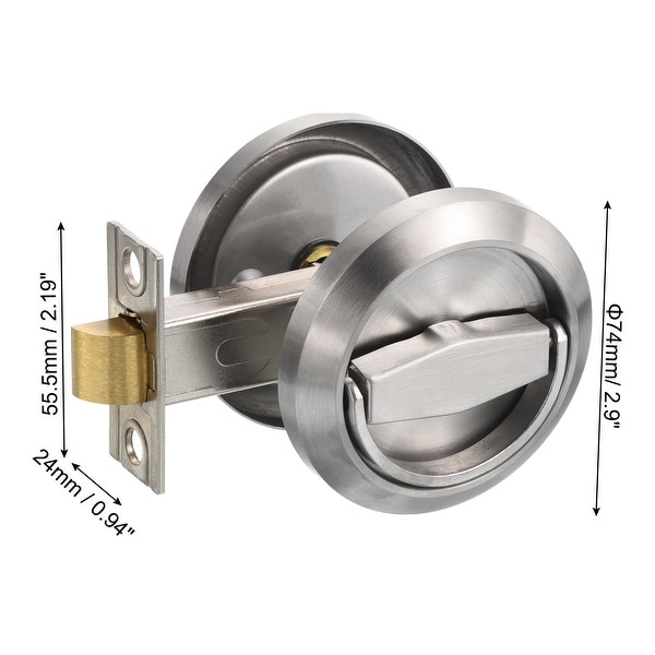 Silver door outlet handle with lock