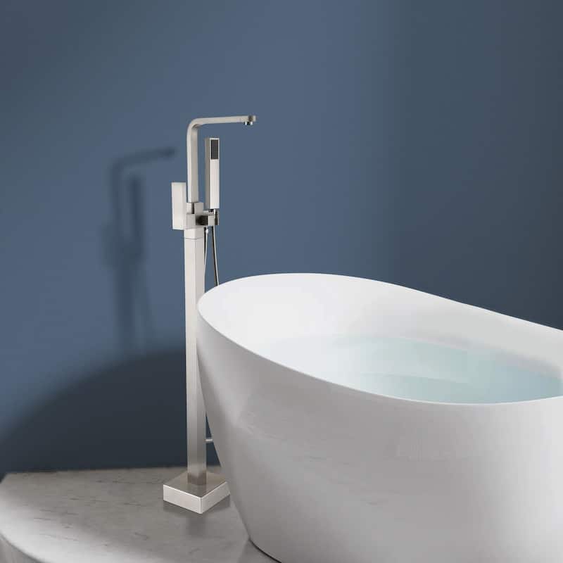 Topcraft Floor Mounted Bathtub Filler with Handheld Showerhead